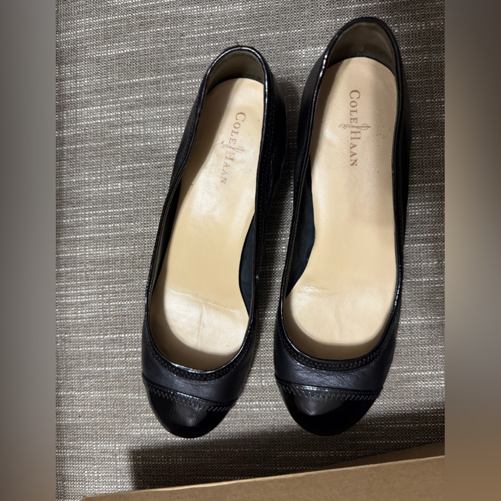 Cole Haan Black Leather Flats